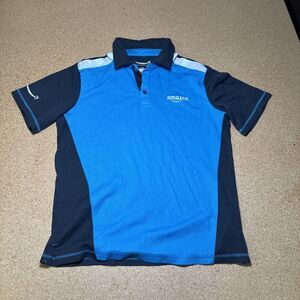 Amazon Company Brand Men's Blue Size M Short Sleeve Cotton Poly Polo I2